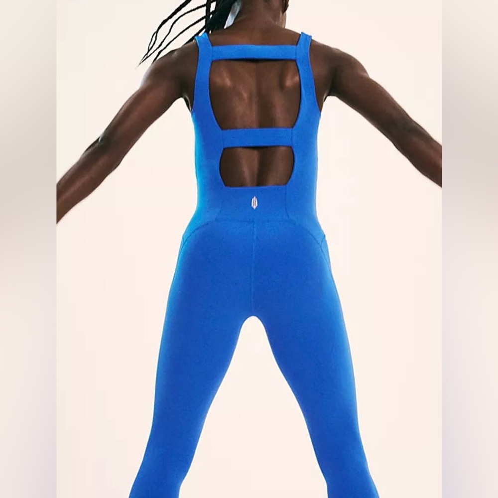 NWOT Free People FP Movement Never Better one piece Electric Cobalt Blue Large - Picture 5 of 13